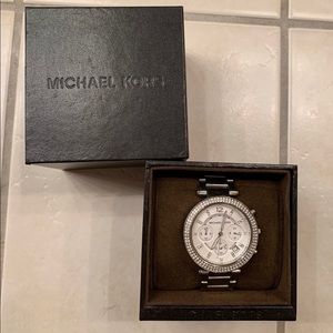 Michael Kors Silver Stainless Steel Watch 39mm